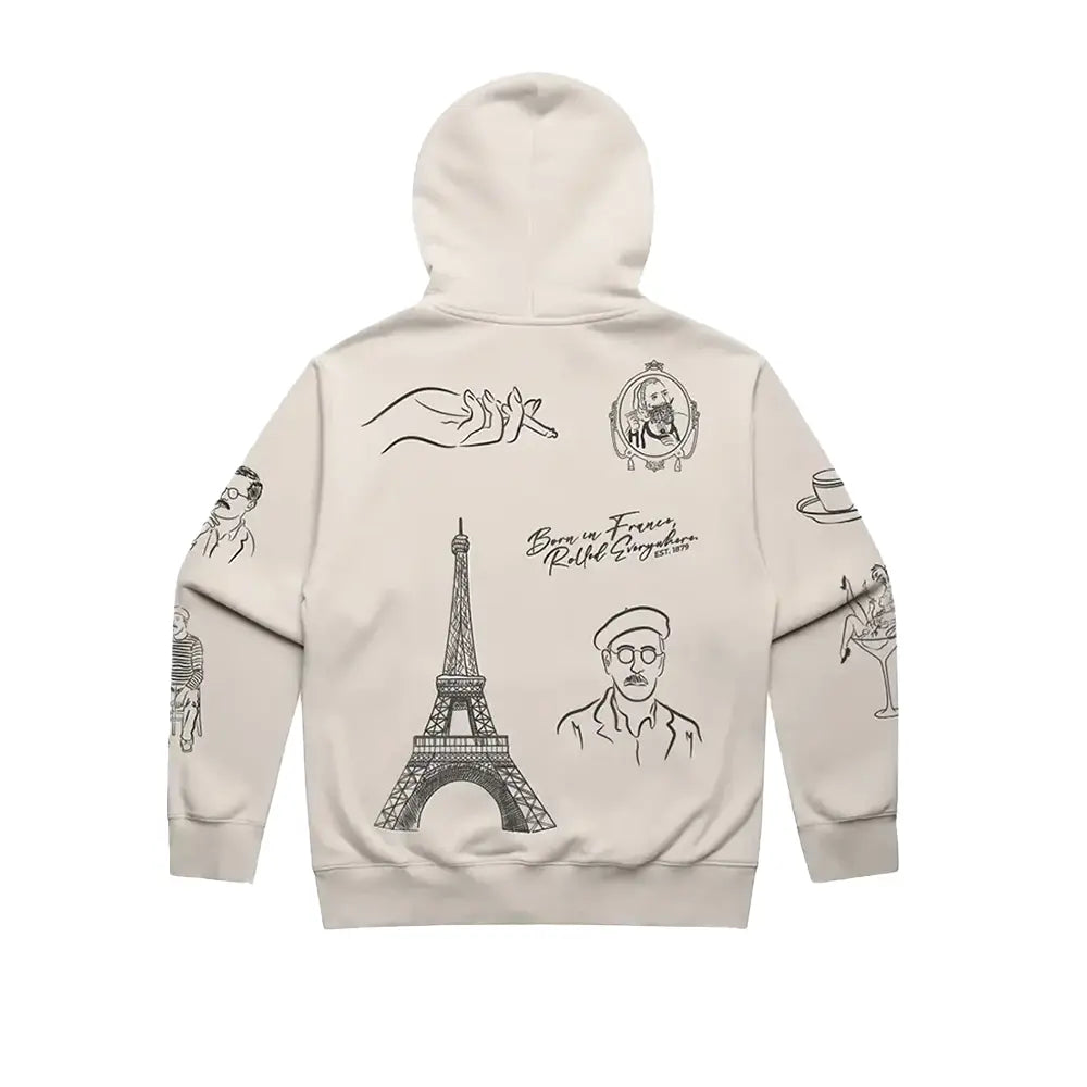 Merci Zip-Up Hoodie - Bone