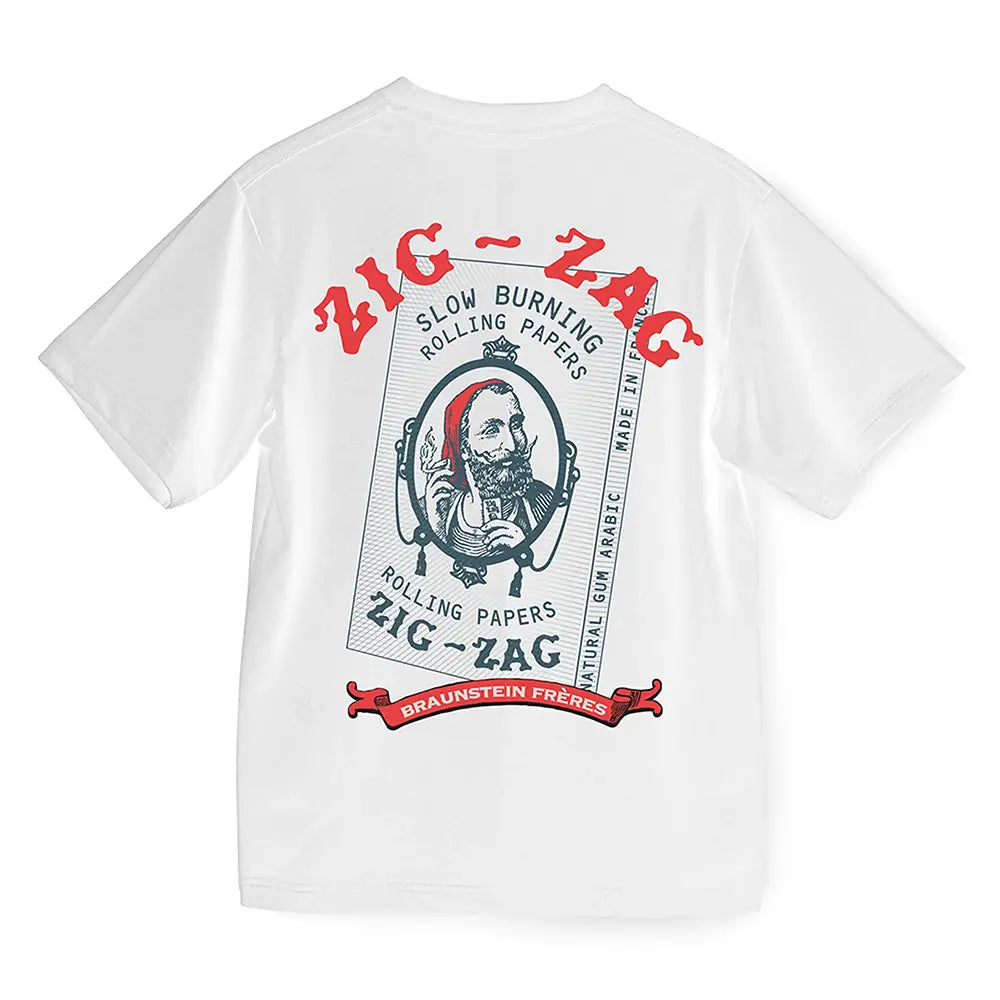 Bone White Zig-Zag T-Shirt - Vintage Booklet | Zig-Zag