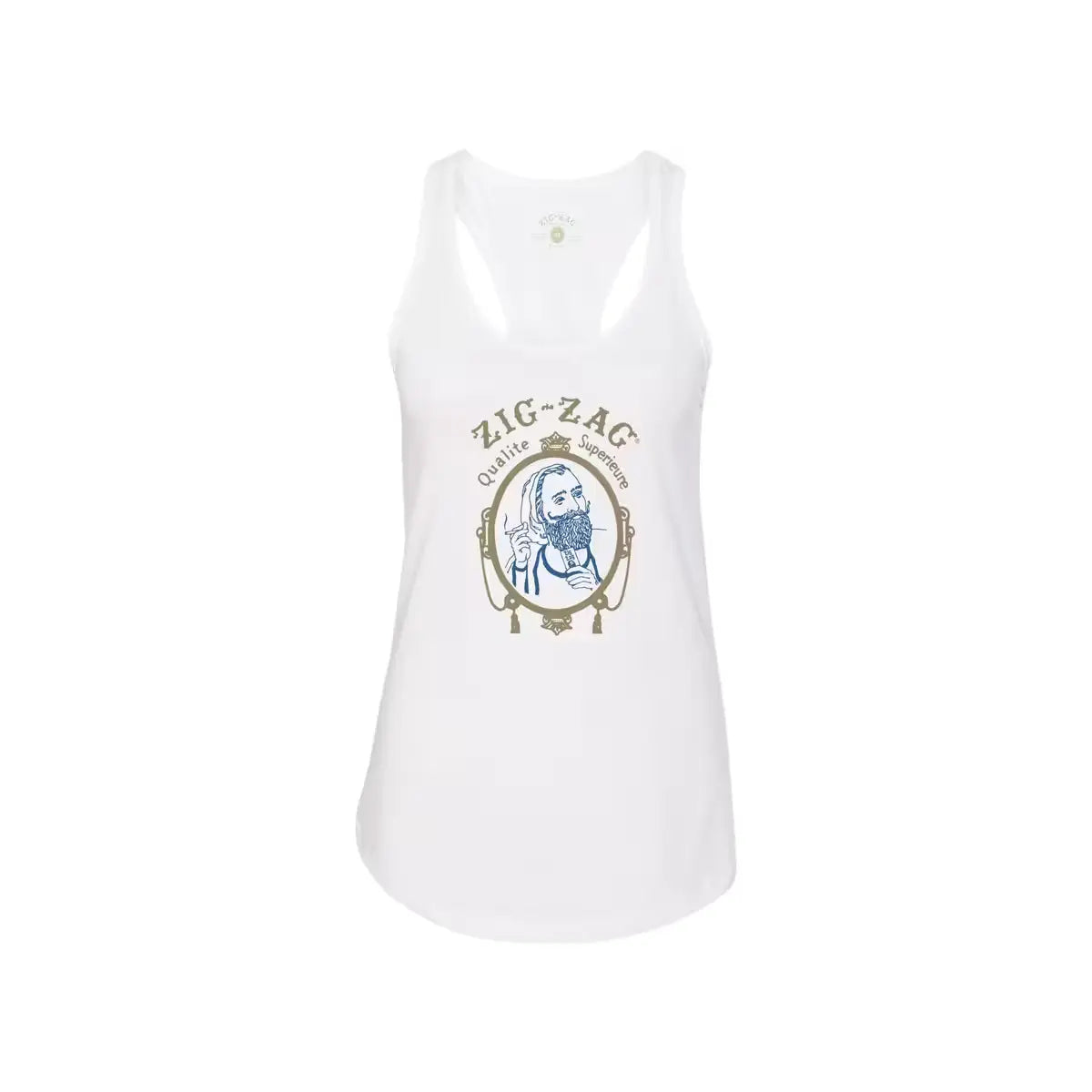 Zig-Zag Classic Emblem Women's Tank Top | White